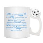 Кружка с футбольным мячиком