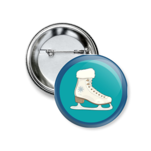 Значок 37мм с принтом Фигурное катание