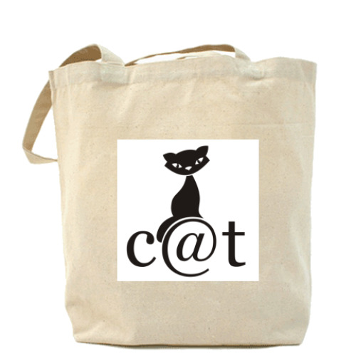 Сумка шоппер с принтом cat