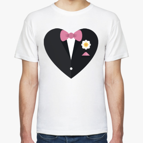 Футболка с принтом Фрак, бабочка