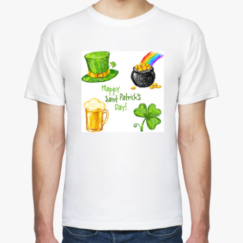 Футболка с принтом Saint Patrick Day sketch