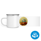 Кружка металлическая белая (круговая запечатка)