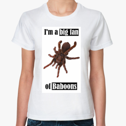 Классическая футболка с принтом Baboons