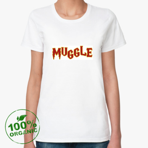 Женская футболка из органик-хлопка с принтом Muggle