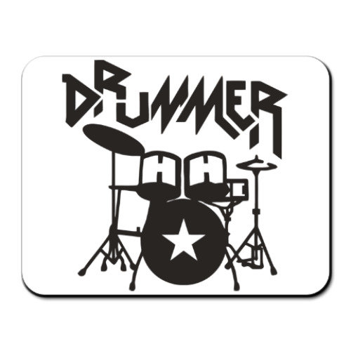 Коврик для мыши с принтом Барабанщик