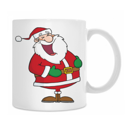 Кружка с принтом Санта Клаус