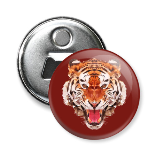 Магнит-открывашка с принтом Тигр