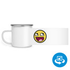 Кружка металлическая белая (круговая запечатка)