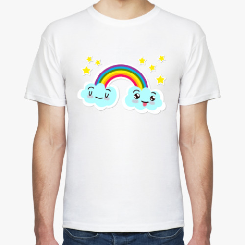 Футболка с принтом Улыбка радуги