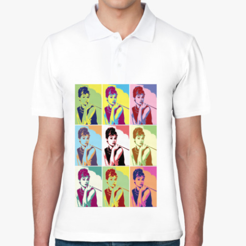 Рубашка поло с принтом Audrey Hepburn