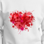 Сердце из брызг краски