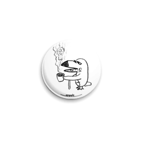 Значок 25мм с принтом «Кофе»