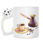 Кружка с футбольным мячиком