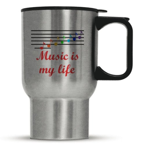 Кружка-термос с принтом музыка