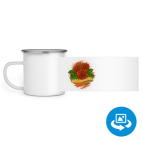 Кружка металлическая белая (круговая запечатка)