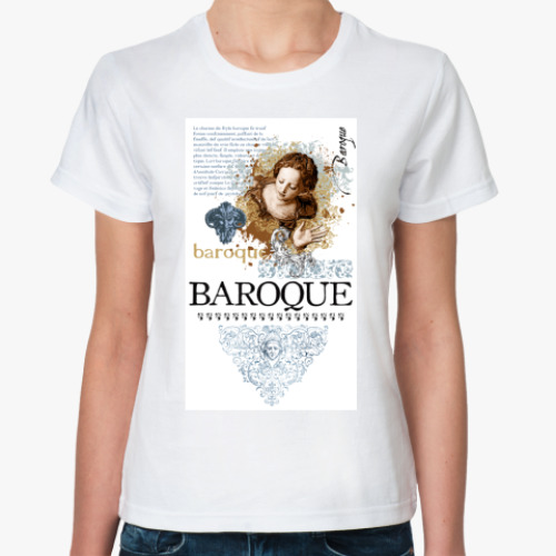 Классическая футболка с принтом BAROQUE