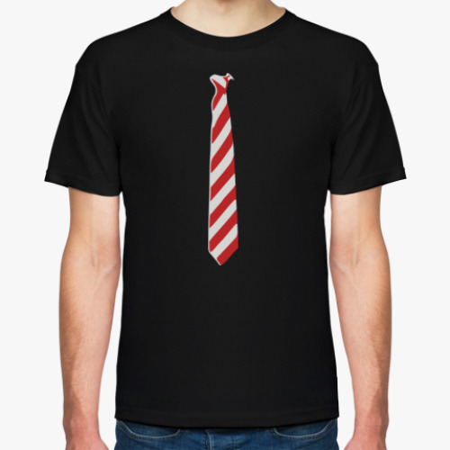 Футболка с принтом Галстук в косую полоску.