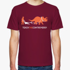 Классическая футболка Сосуществование человека с динозаврами