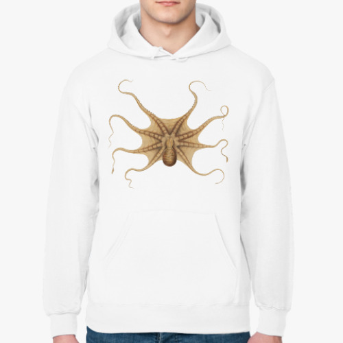 Толстовка худи с принтом Осьминог