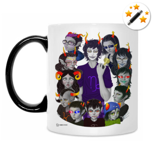 Кружка-хамелеон с принтом Тролли Homestuck