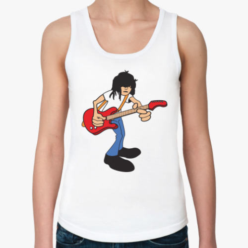 Женская майка с принтом  Гитарист