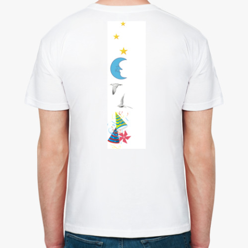 Футболка с принтом  Ночь пляж вечеринка