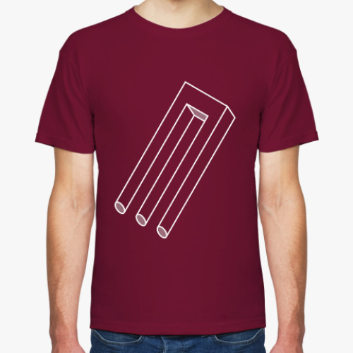 Футболка с принтом Невозможный трезубец