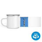 Кружка металлическая белая (круговая запечатка)