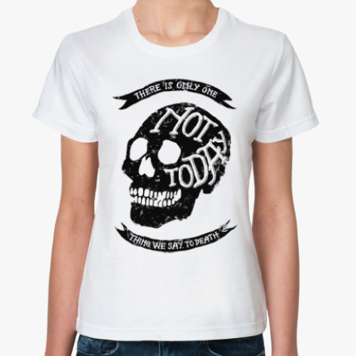 Классическая футболка с принтом Игра престолов. Не сегодня