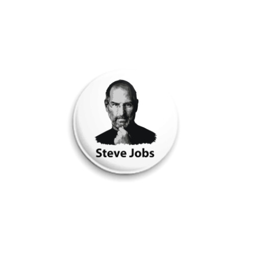 Значок 25мм с принтом Steve Jobs