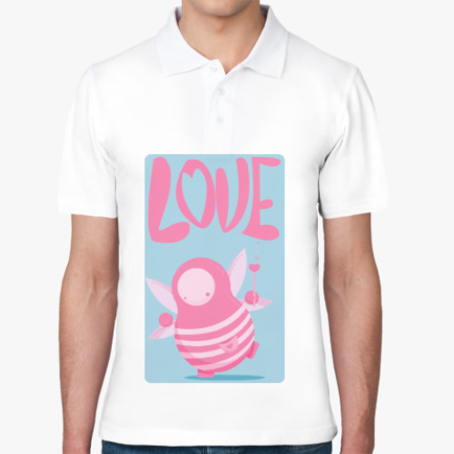 Рубашка поло с принтом Love