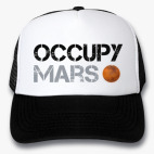 Кепка Trucker, черная Occupy Mars