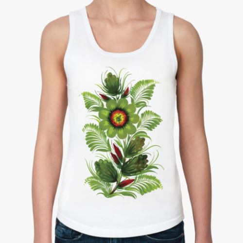 Женская майка с принтом Цветы