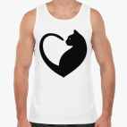 Майка Tank Top Котик-сердечко
