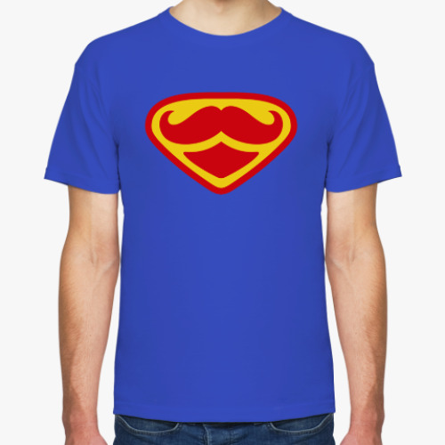 Футболка с принтом Moustache Superman