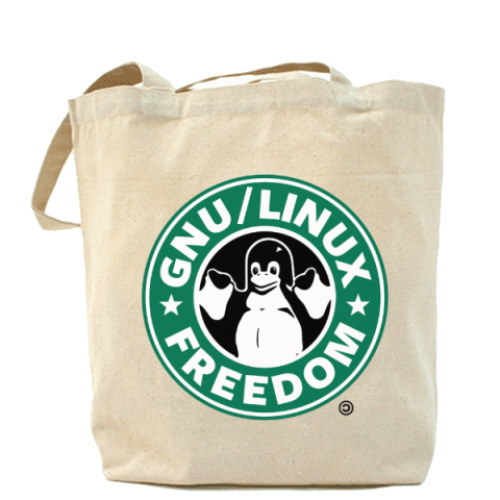 Сумка шоппер с принтом GNU/Linux FREEDOM