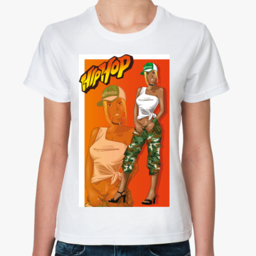 Классическая футболка с принтом  'Хип-хоп'