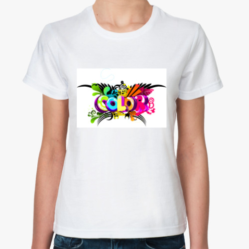 Классическая футболка с принтом Color - Цвет