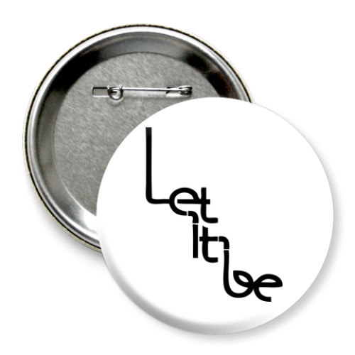 Значок 75мм с принтом  The Beatles Let It Be