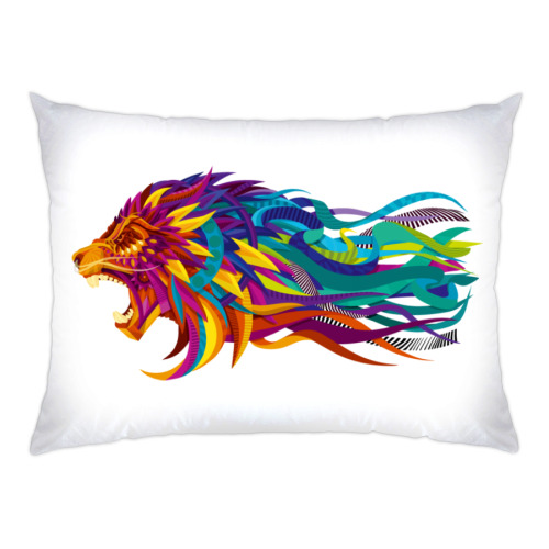 Подушка с принтом Лев Leo