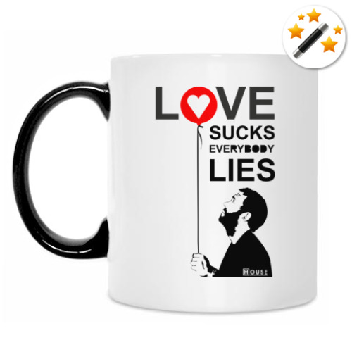 Кружка-хамелеон с принтом Хаус