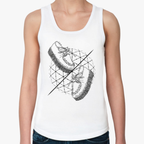 Женская майка с принтом Слова и фразы - твои шаги!