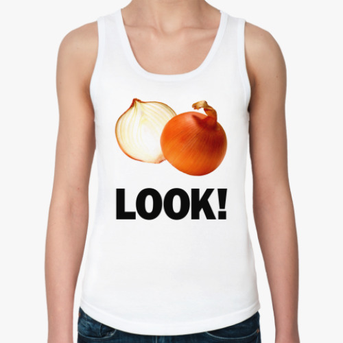 Женская майка с принтом  Look! - Лук