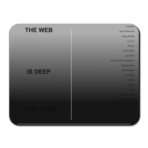 Коврик для мыши с принтом The web is deep and dark