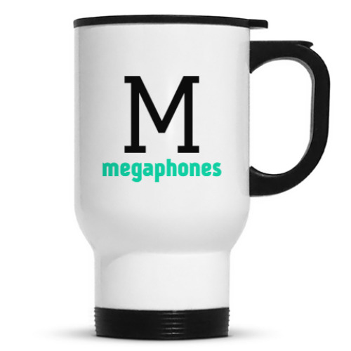 Кружка-термос с принтом Мегафоны