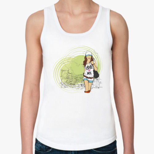 Женская майка с принтом  fashion girl