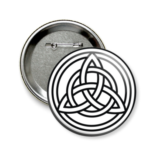 Значок 58мм с принтом Триада