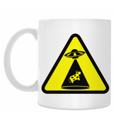 Кружка с принтом UFO COW