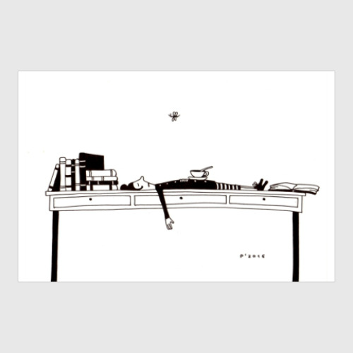 Постер с принтом A body in the library