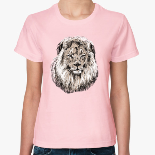 Женская футболка с принтом Лев